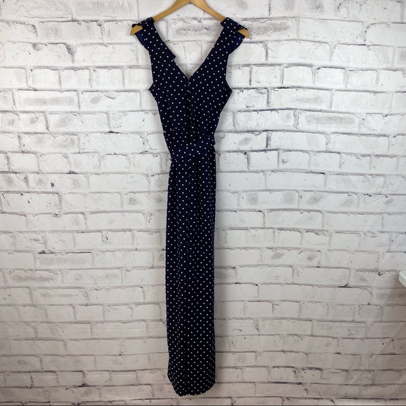 Love...Ady navy blue polka dot jumpsuit - Picture 7 of 8